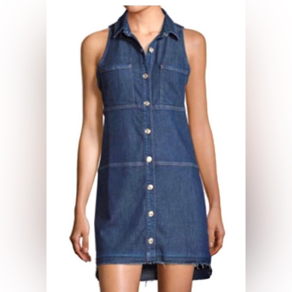7 for All Mankind Denim Dress with Raw Hem